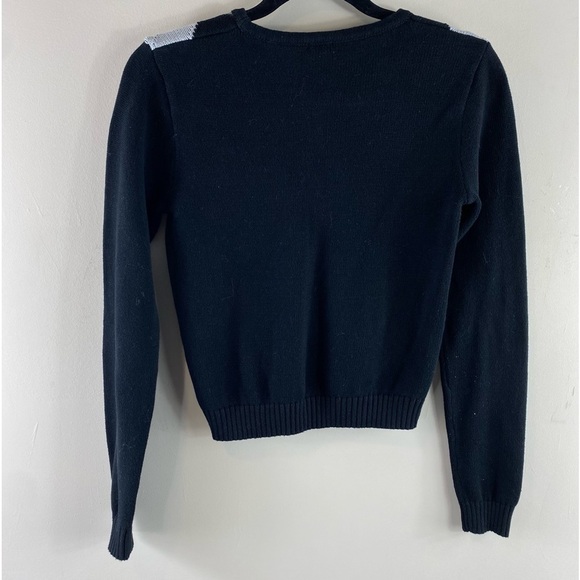 John Galt Brandy Melville Women’s Black‎ & Gray Argyle Cardigan Sweater One Size - Picture 11 of 11